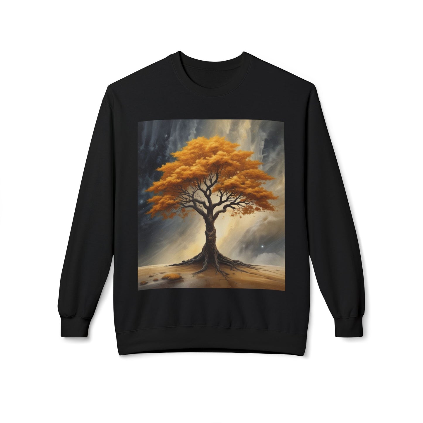 Autumn Tree Sweatshirt, Cozy Fall Apparel, Unisex Crewneck, Nature Lover Gift, Thanksgiving Outfit, Artistic Fleece Sweatshirt