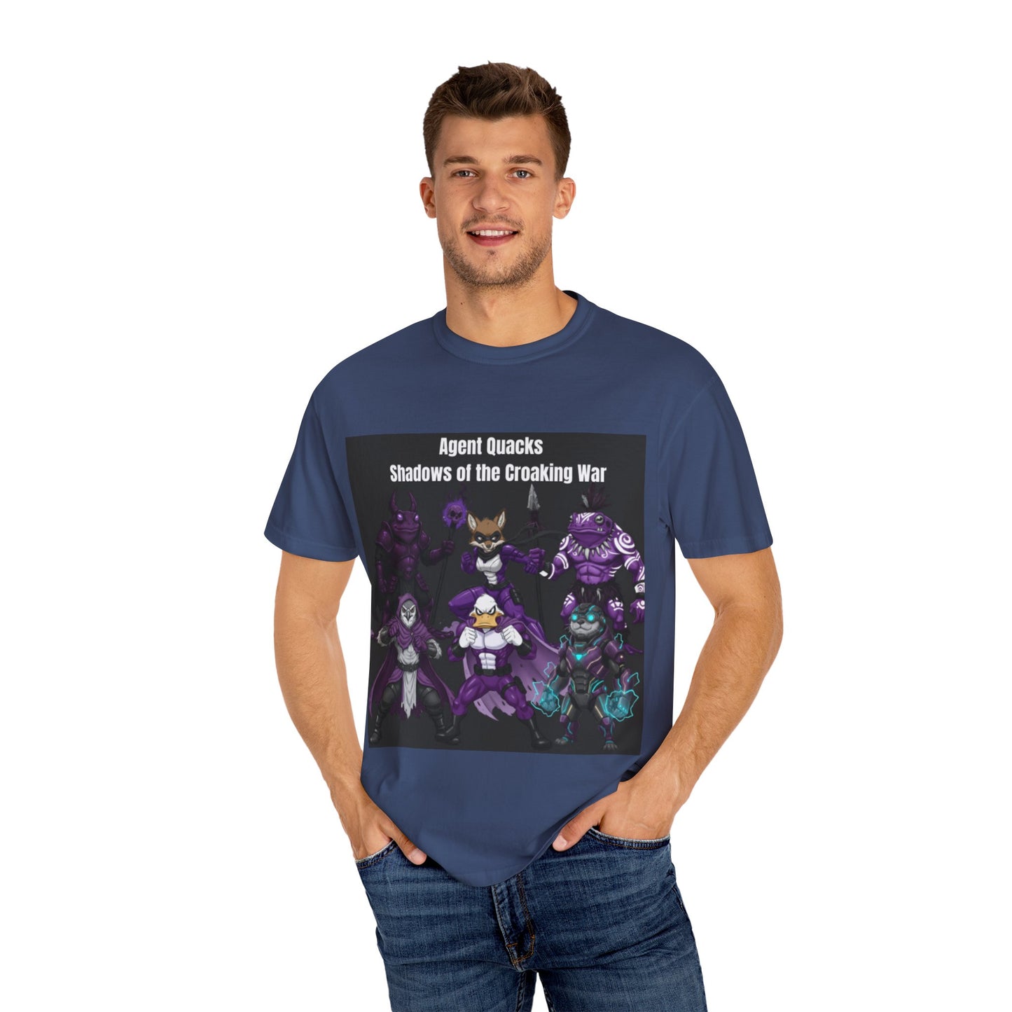 Agent Quacks – Shadows of the Croaking War | Unisex Garment-Dyed T-Shirt