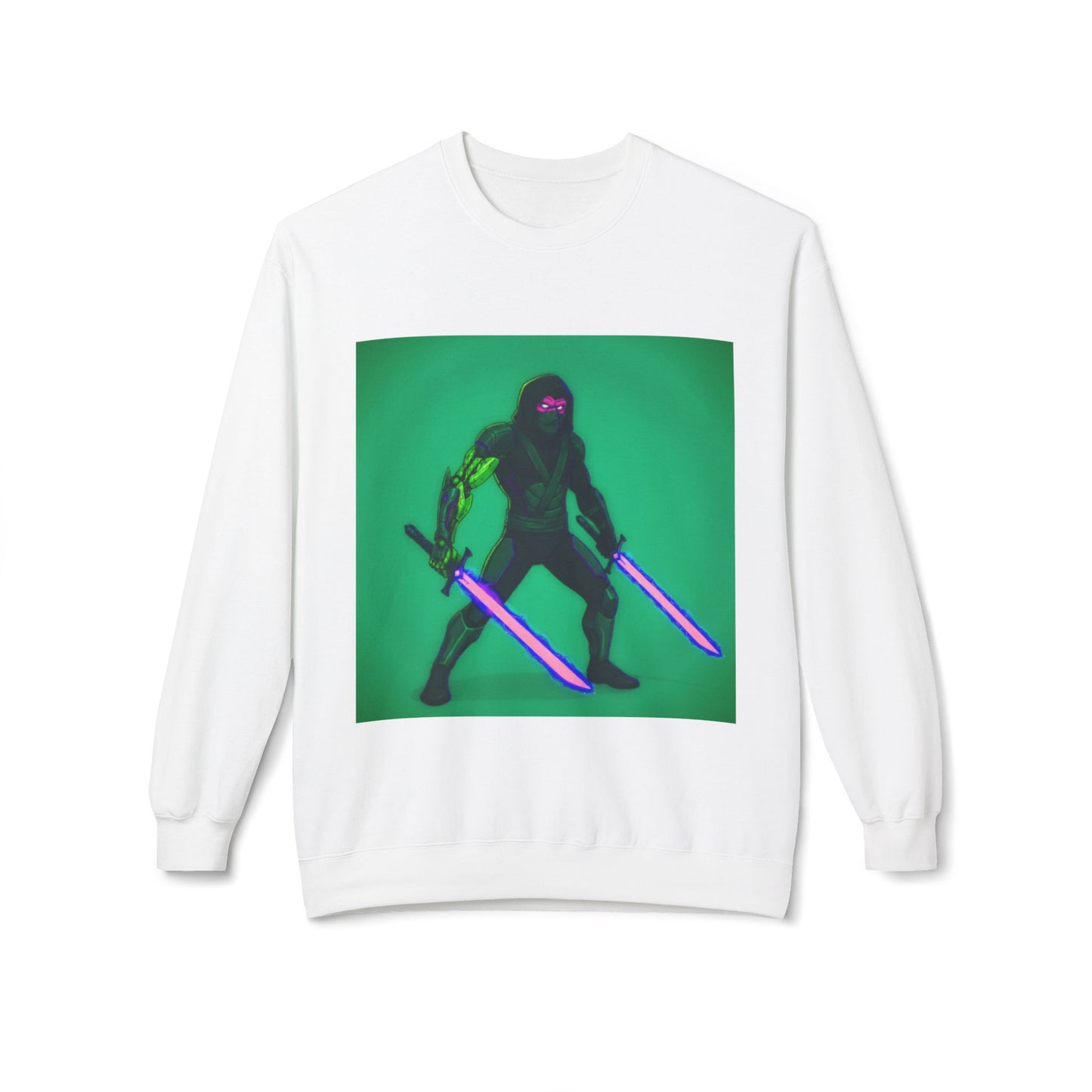 Agent Quacks Series Unisex Midweight Softstyle Fleece Crewneck Sweatshirt - Assassin Xavier Design