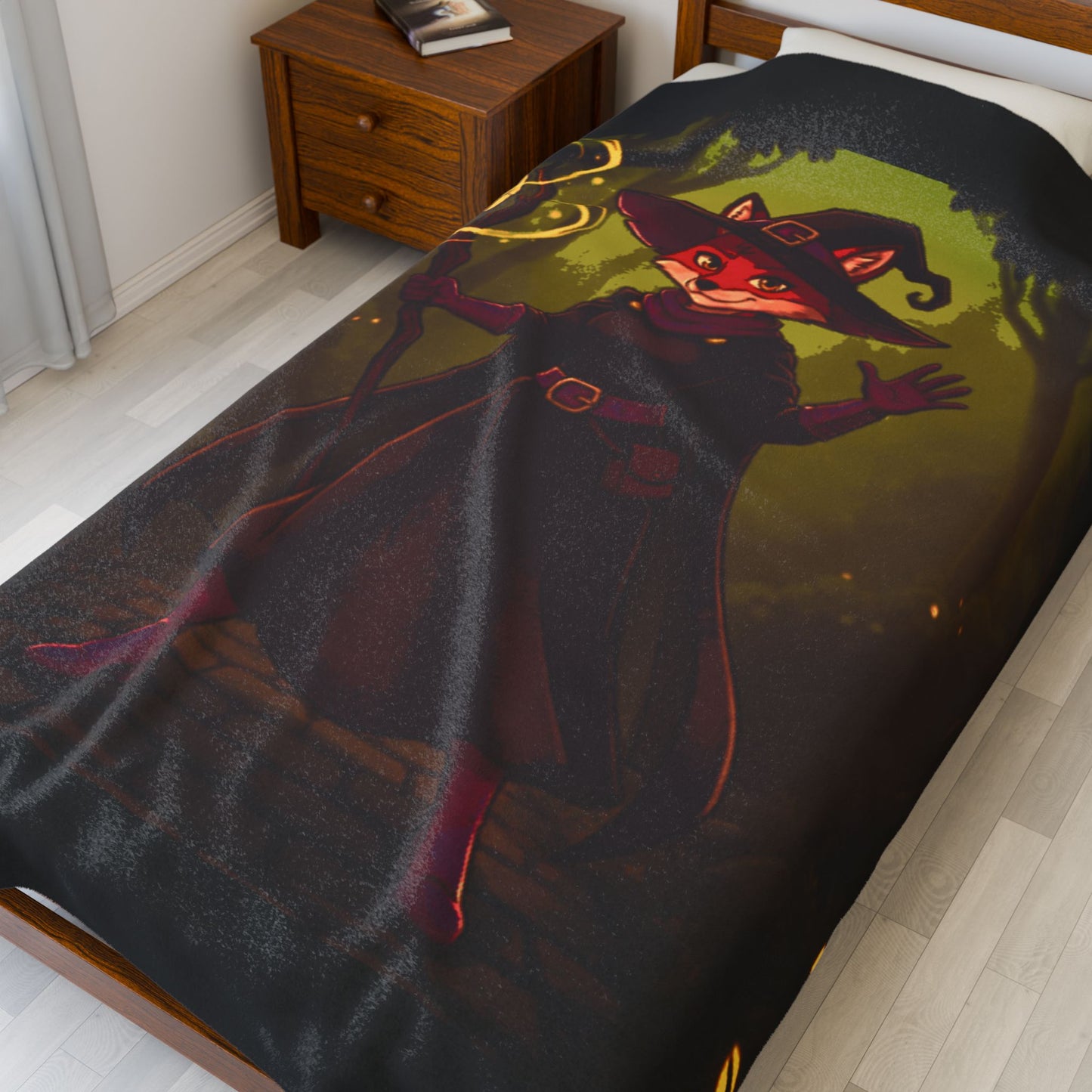 Halloween Agent Quacks Series Velveteen Plush Blanket - Witch Vixx Design