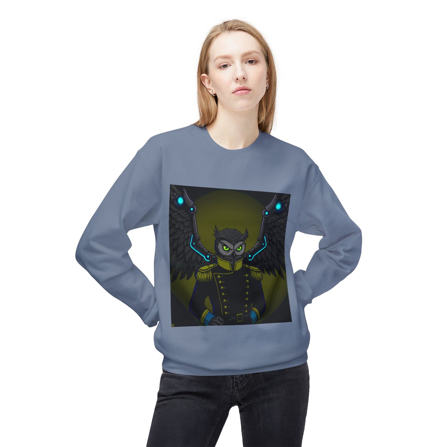 Agent Quacks Series Unisex Midweight Softstyle Fleece Crewneck Sweatshirt - General Onyx Design