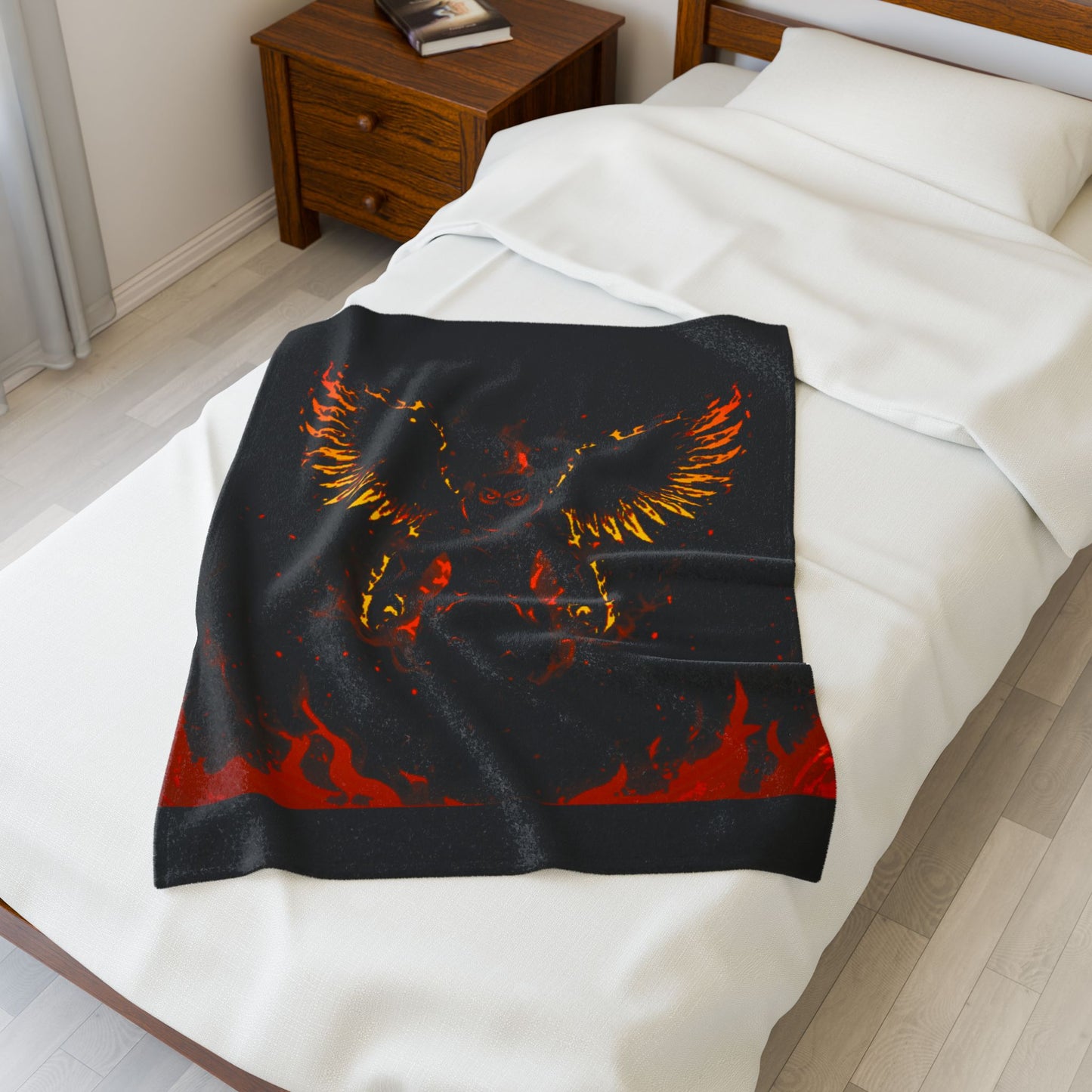 Halloween Agent Quacks Series Velveteen Plush Blanket - Fiery General Onyx Design