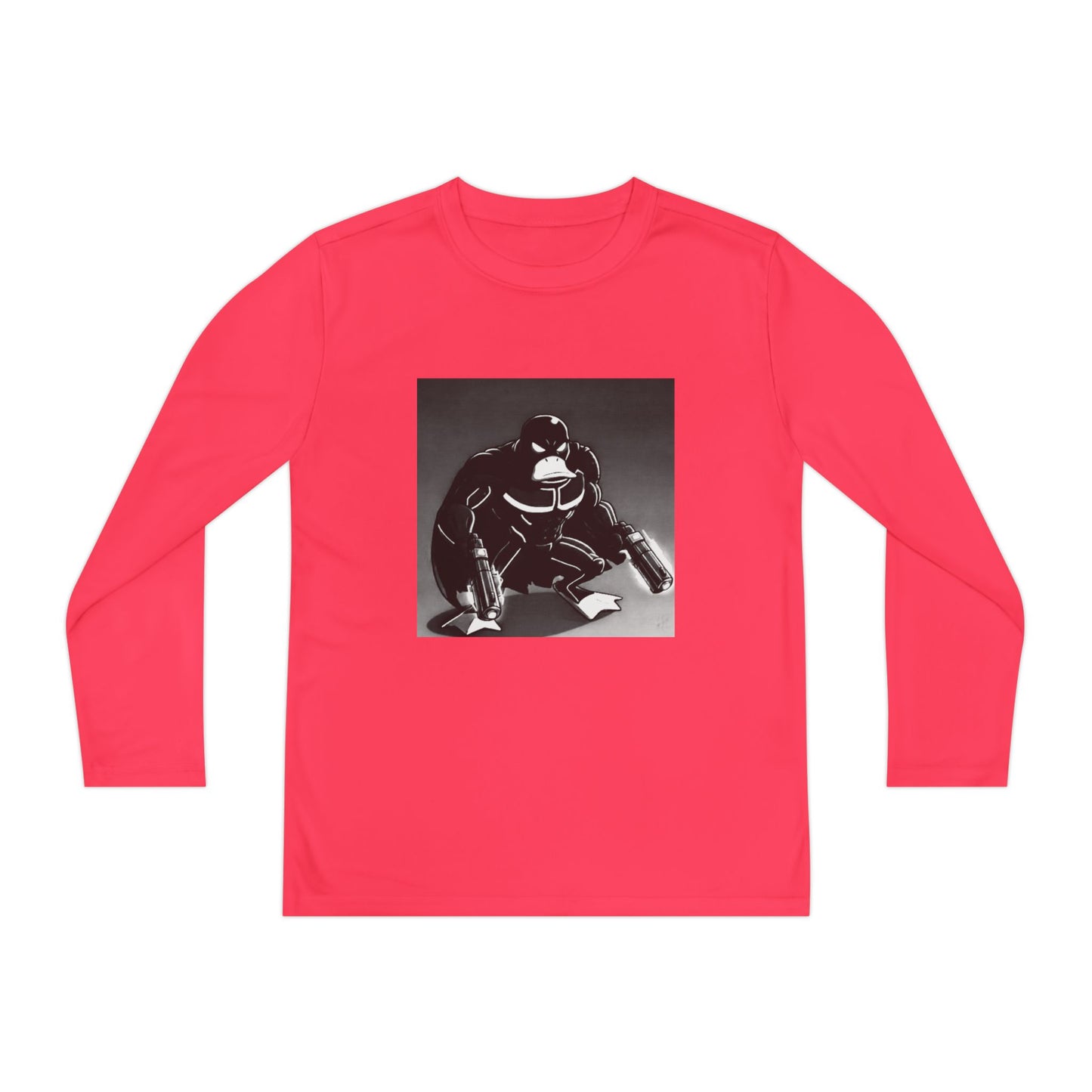 Agent Quacks Series Youth Long Sleeve Competitor Tee - Vigilante Quacks Design