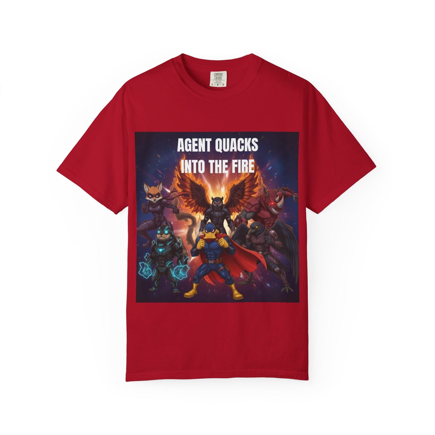 Agent Quacks – Into the Fire | Unisex Garment-Dyed T-Shirt