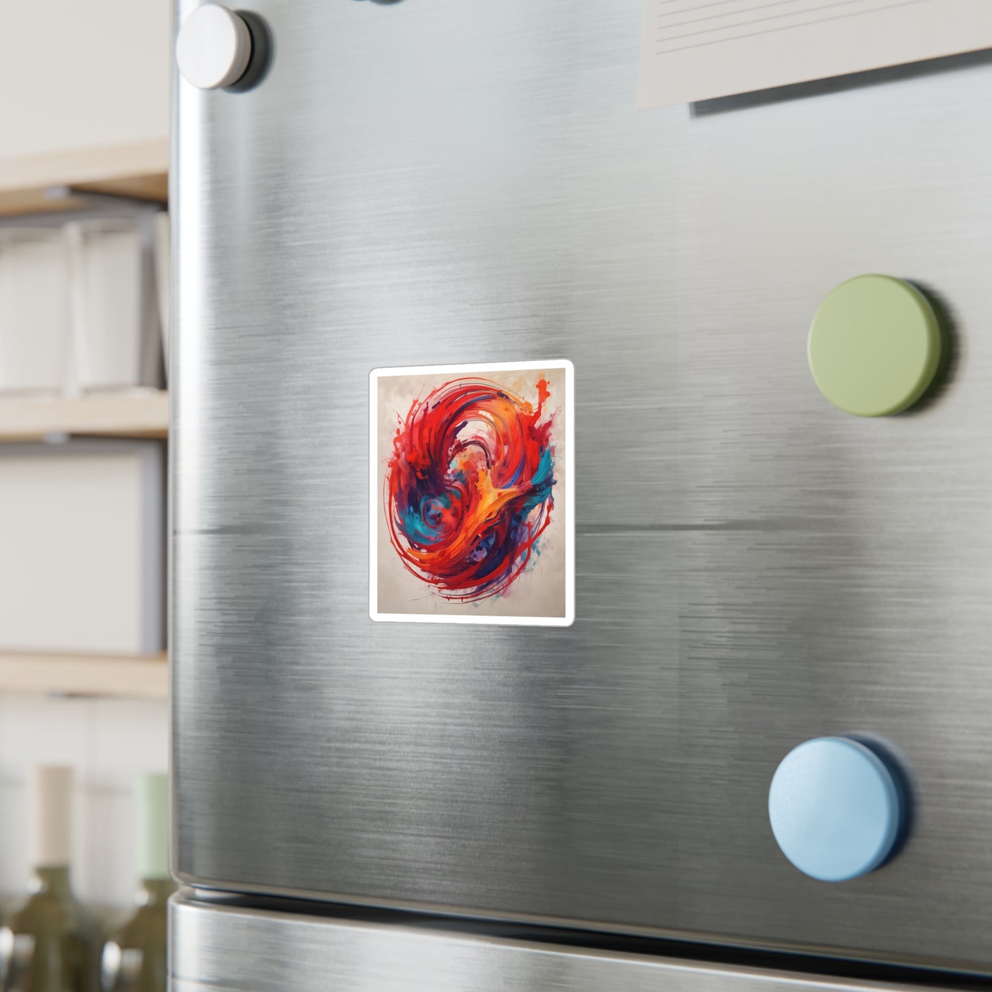 Abstract Swirl Painting Kiss-Cut Vinyl Decals