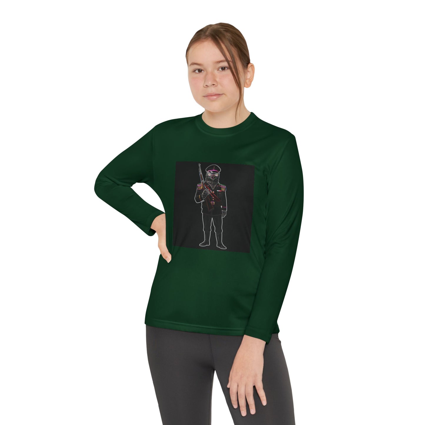 Agent Quacks Series Youth Long Sleeve Competitor Tee - General Talon Design