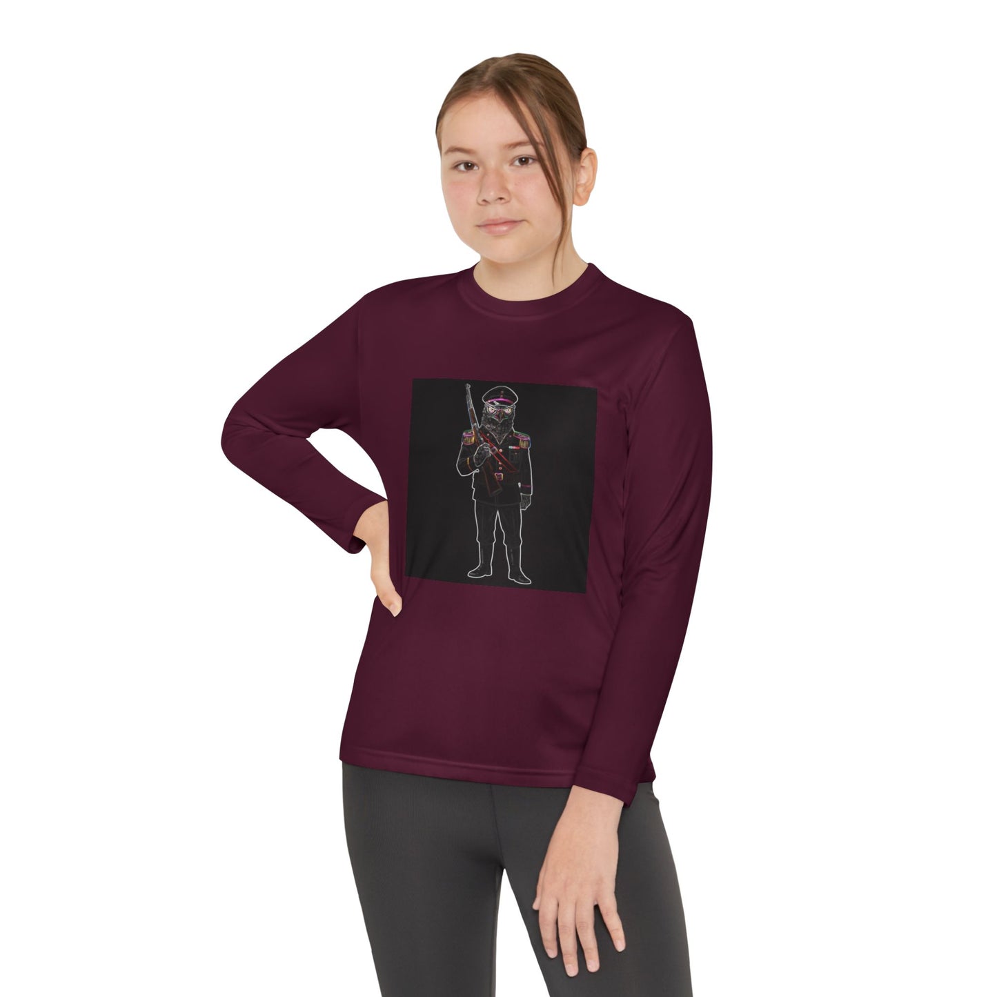 Agent Quacks Series Youth Long Sleeve Competitor Tee - General Talon Design