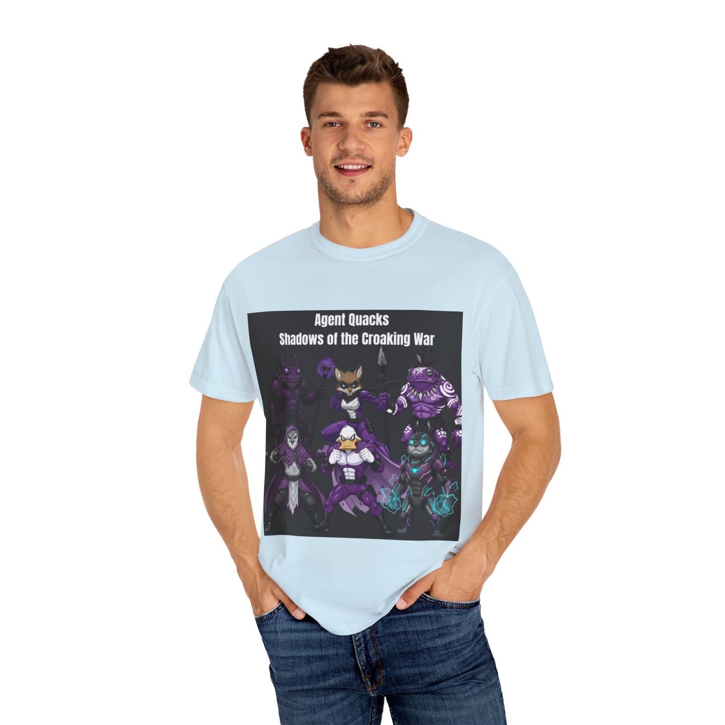 Agent Quacks – Shadows of the Croaking War | Unisex Garment-Dyed T-Shirt