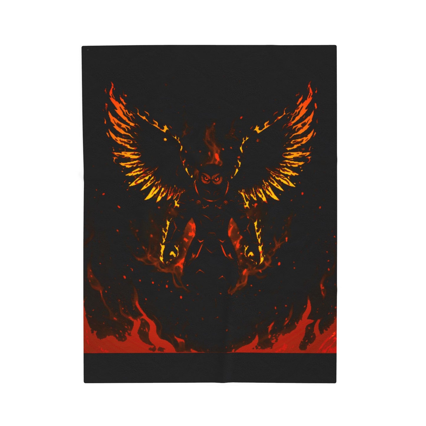 Halloween Agent Quacks Series Velveteen Plush Blanket - Fiery General Onyx Design
