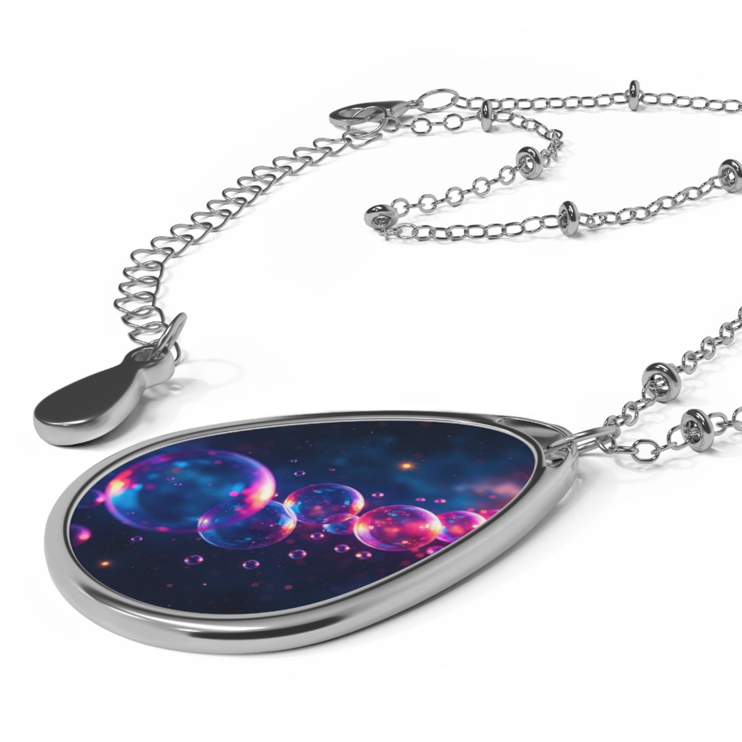 Bubble Art Oval Necklace