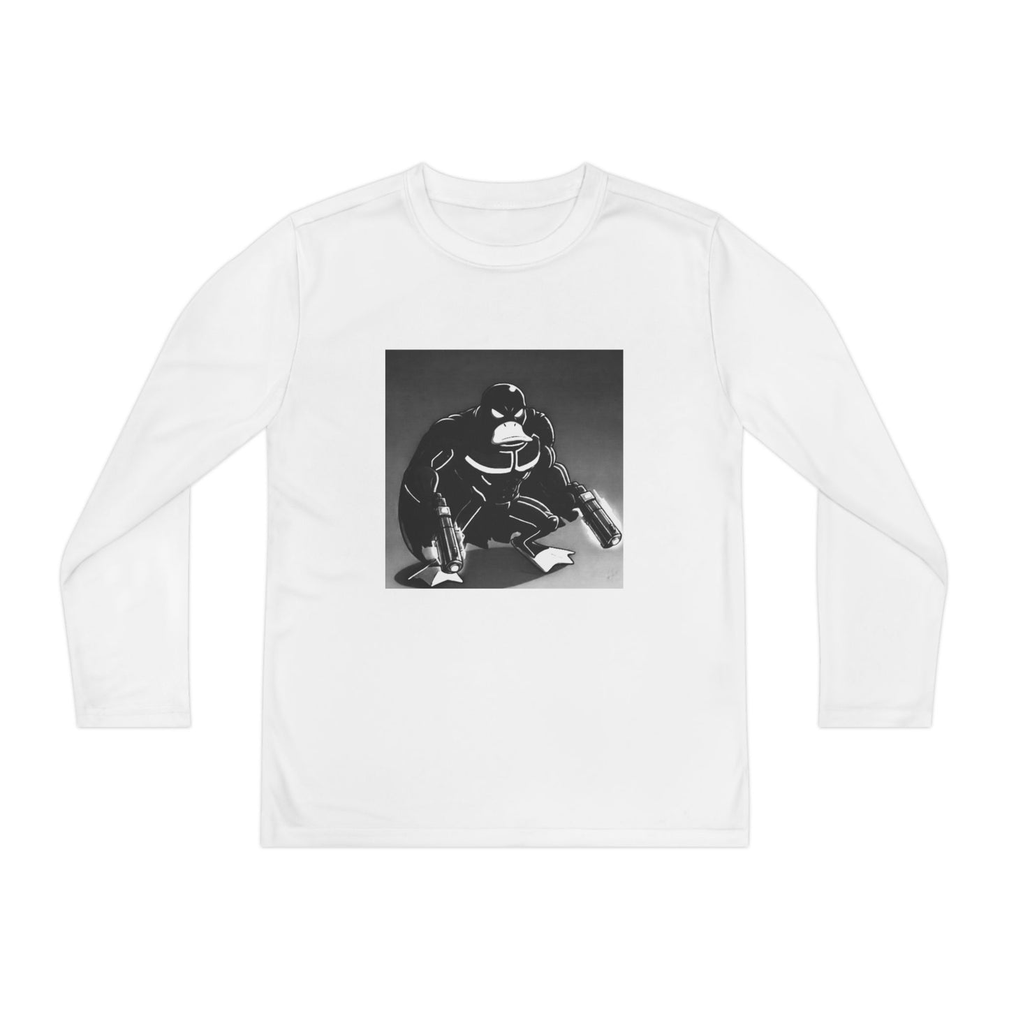 Agent Quacks Series Youth Long Sleeve Competitor Tee - Vigilante Quacks Design