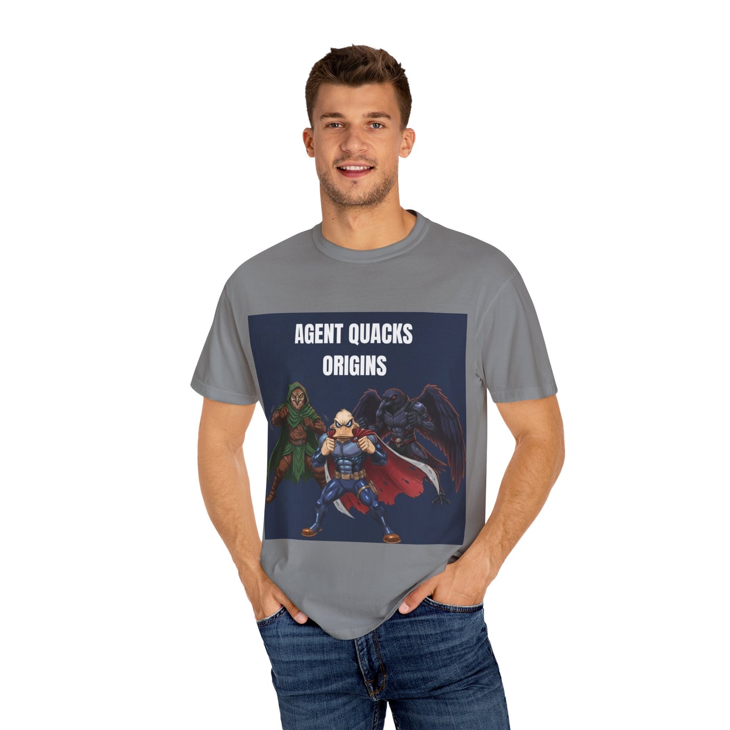 Agent Quacks – Origins | Unisex Garment-Dyed T-Shirt