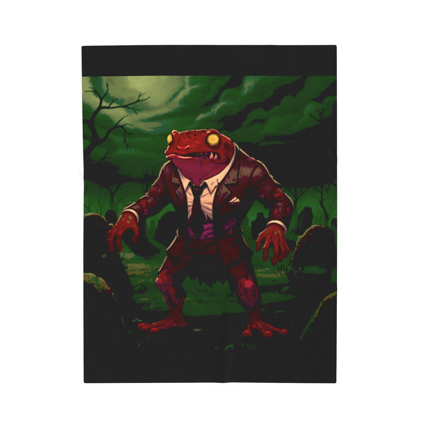 Halloween Agent Quacks Series Velveteen Plush Blanket - Zombie Goro Design