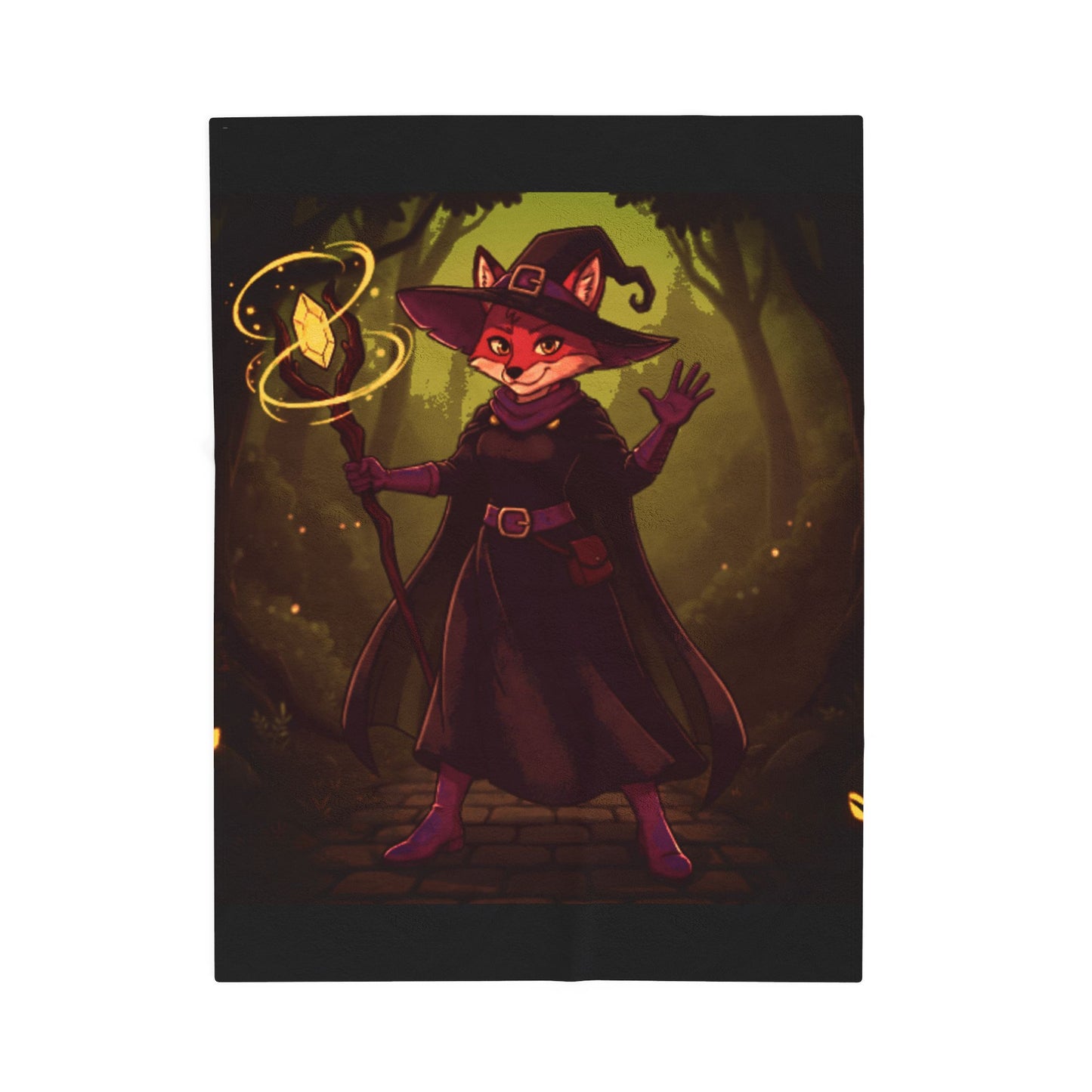 Halloween Agent Quacks Series Velveteen Plush Blanket - Witch Vixx Design