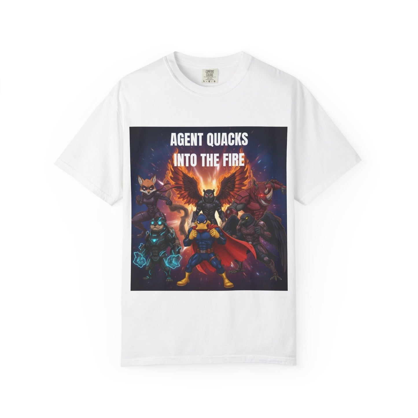 Agent Quacks – Into the Fire | Unisex Garment-Dyed T-Shirt