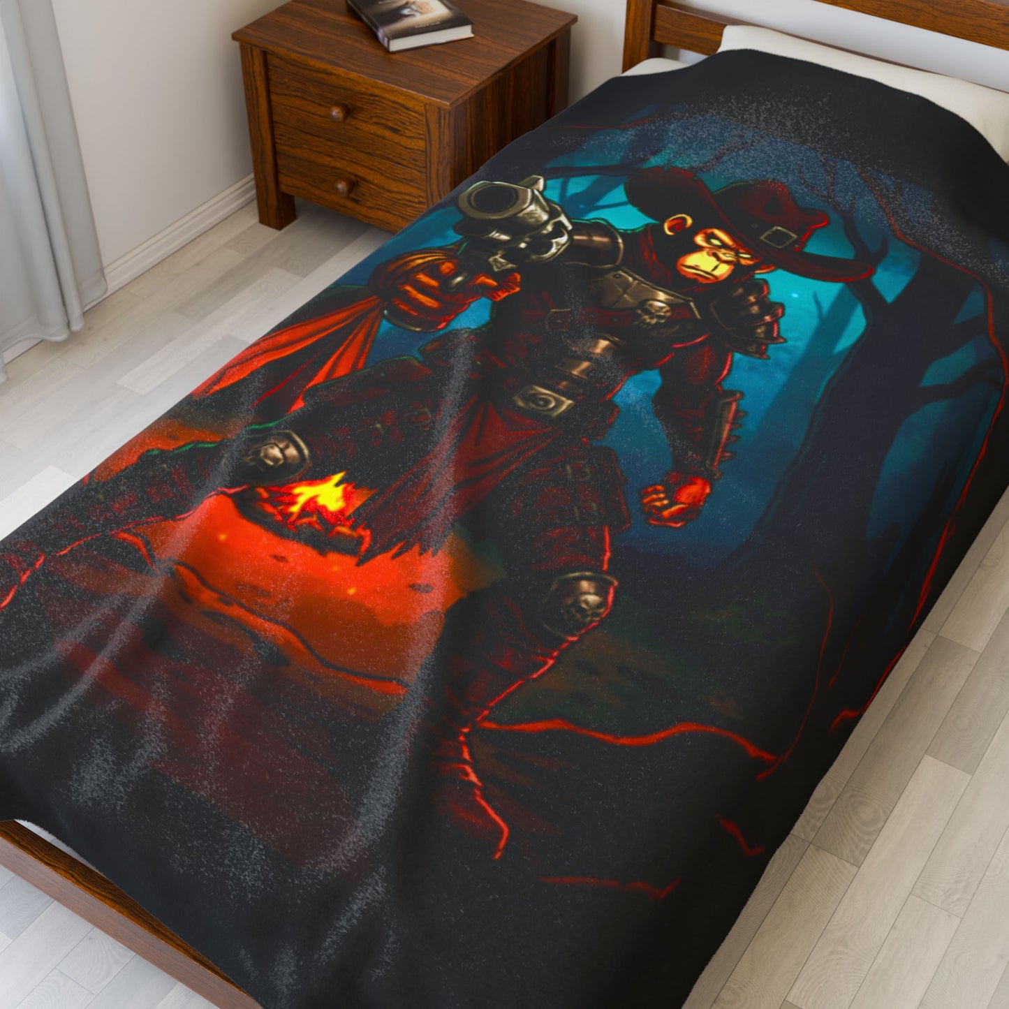Halloween Agent Quacks Series Velveteen Plush Blanket - Monster Hunter Xavier Design