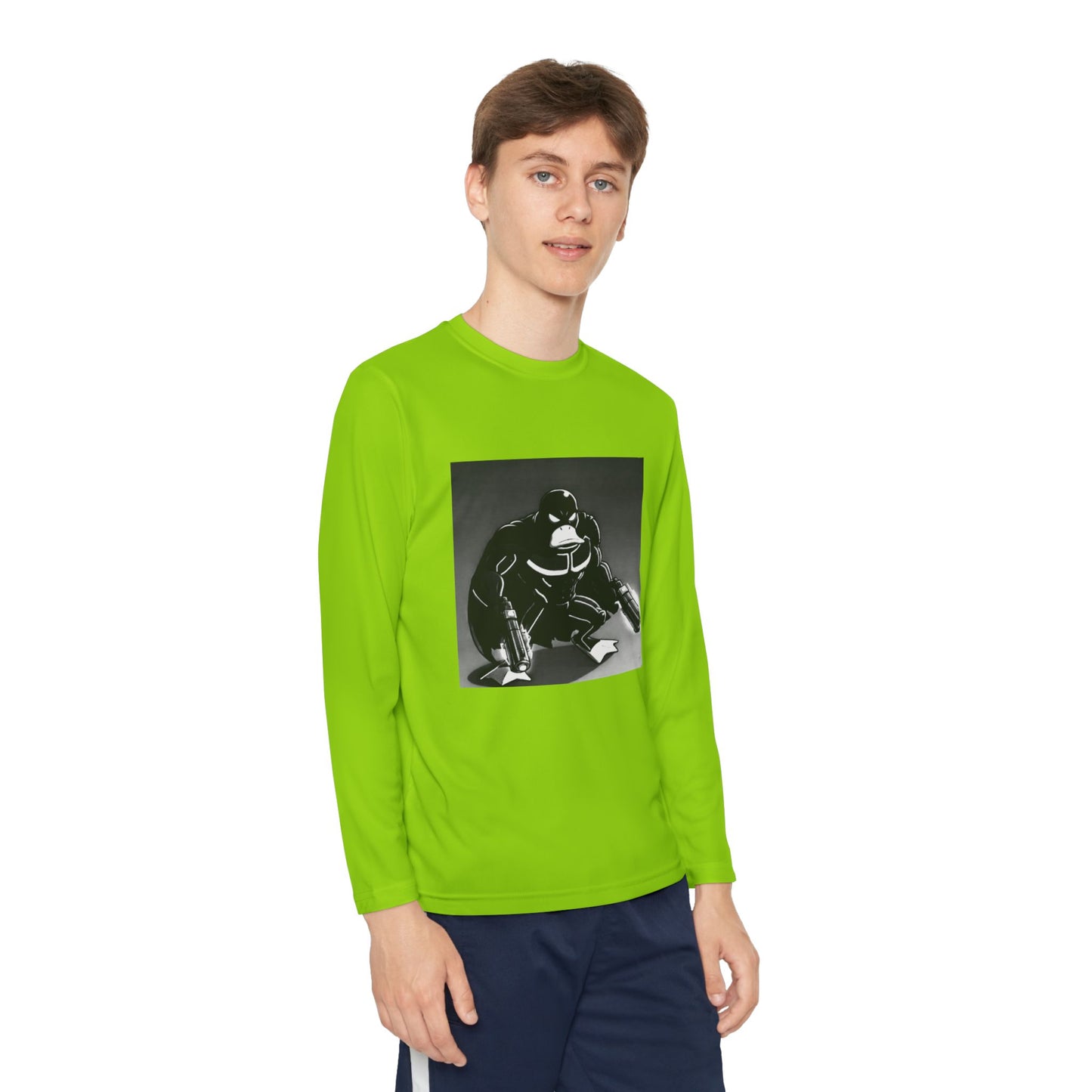 Agent Quacks Series Youth Long Sleeve Competitor Tee - Vigilante Quacks Design