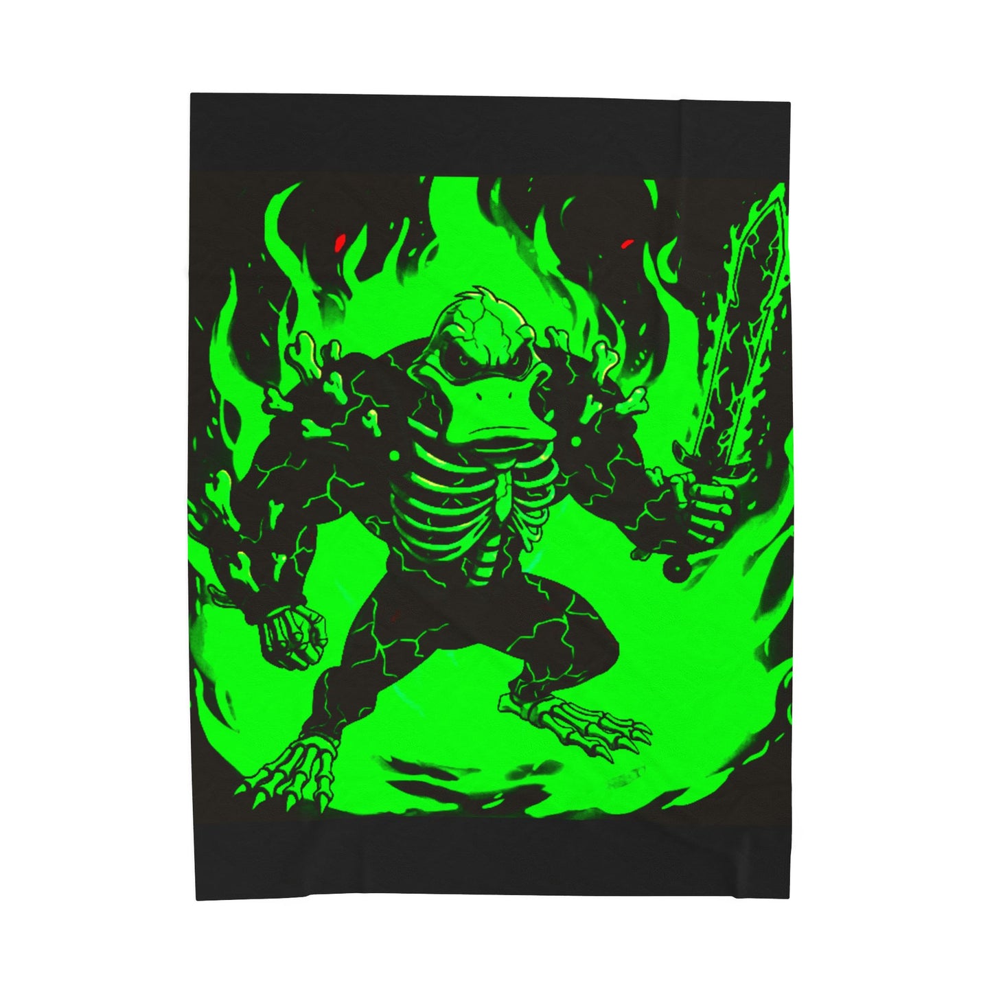 Halloween Agent Quacks Series Velveteen Plush Blanket - Skeleton Quacks Design