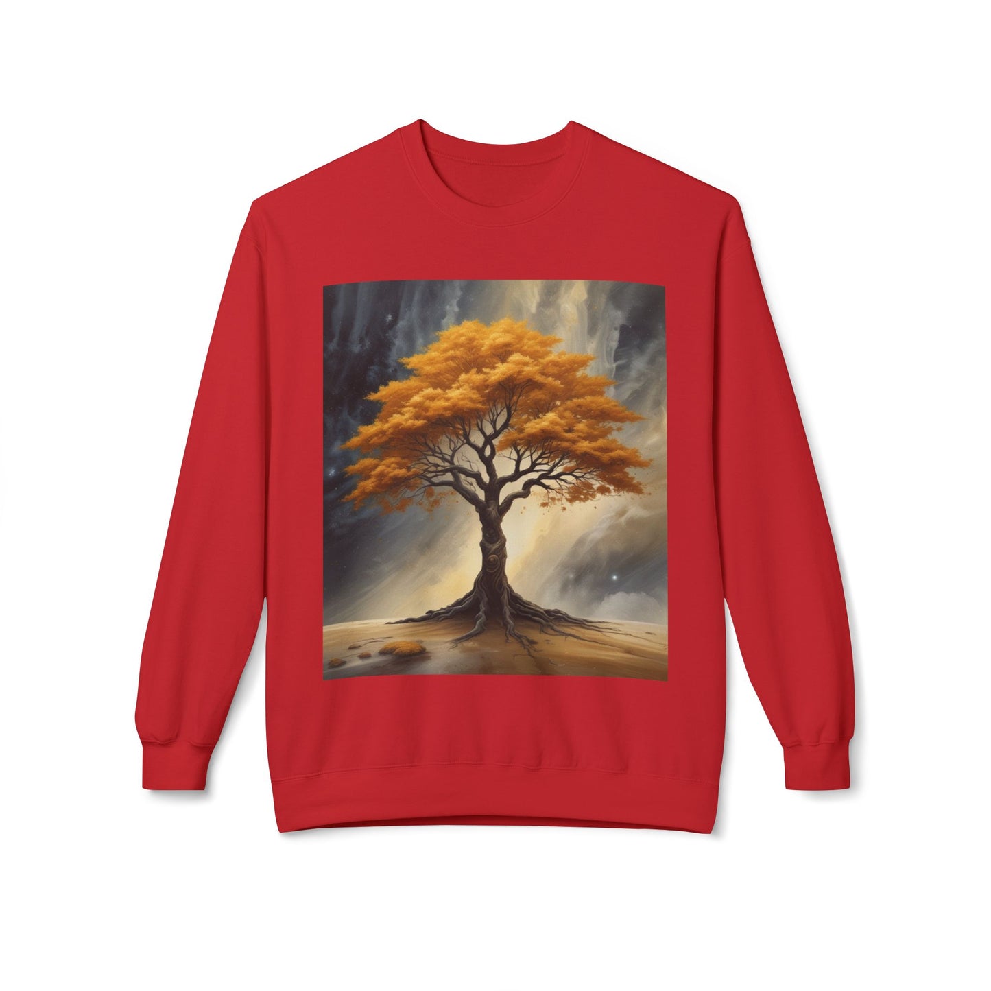 Autumn Tree Sweatshirt, Cozy Fall Apparel, Unisex Crewneck, Nature Lover Gift, Thanksgiving Outfit, Artistic Fleece Sweatshirt