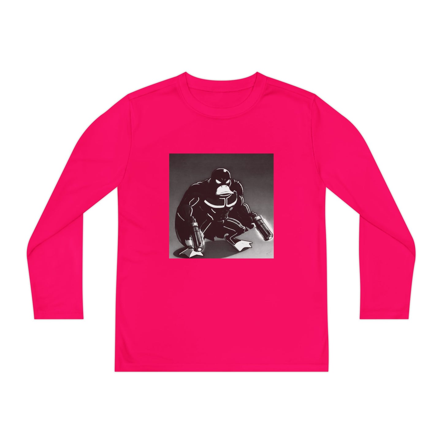 Agent Quacks Series Youth Long Sleeve Competitor Tee - Vigilante Quacks Design