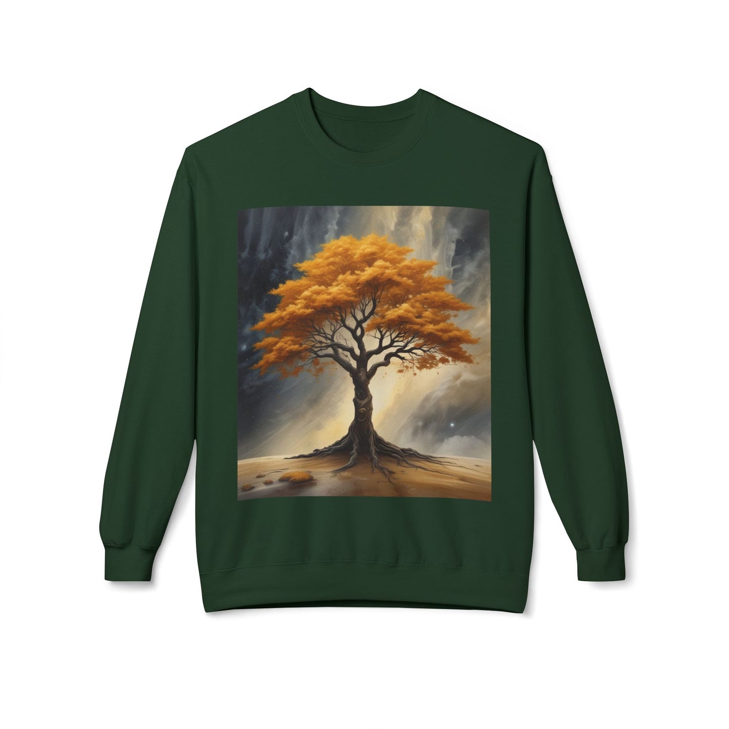 Autumn Tree Sweatshirt, Cozy Fall Apparel, Unisex Crewneck, Nature Lover Gift, Thanksgiving Outfit, Artistic Fleece Sweatshirt