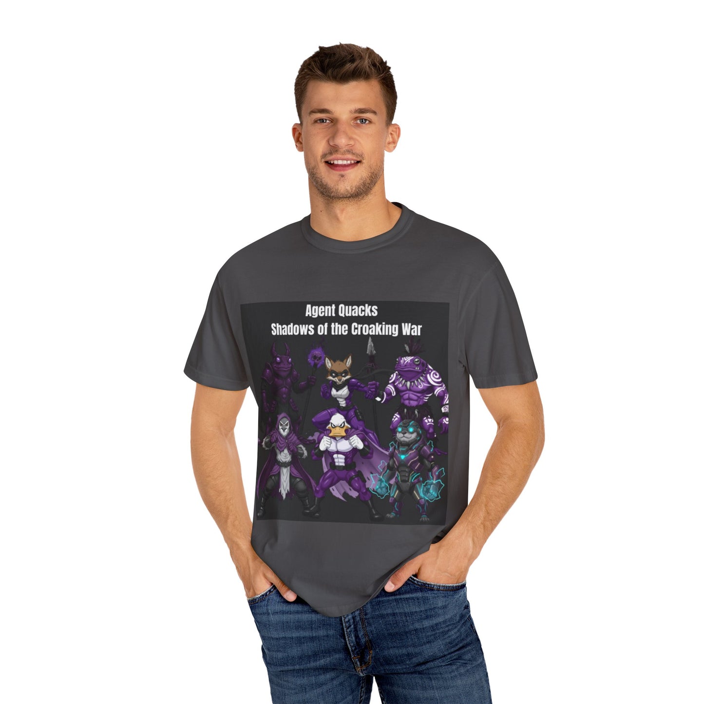 Agent Quacks – Shadows of the Croaking War | Unisex Garment-Dyed T-Shirt