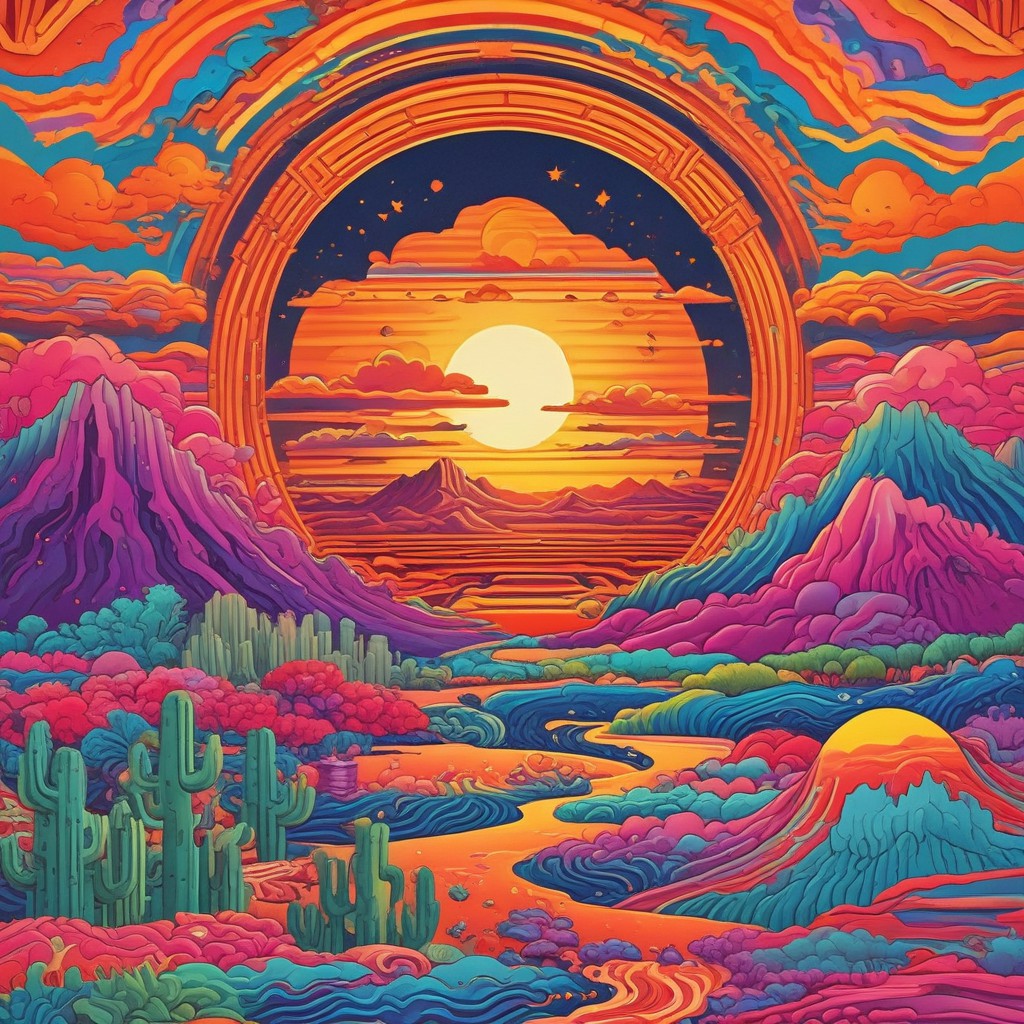 Desert sunrise collection of 101