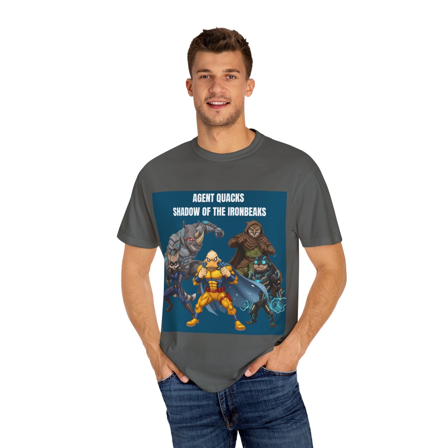Agent Quacks – Shadow of the Iron Beaks | Unisex Garment-Dyed T-Shirt