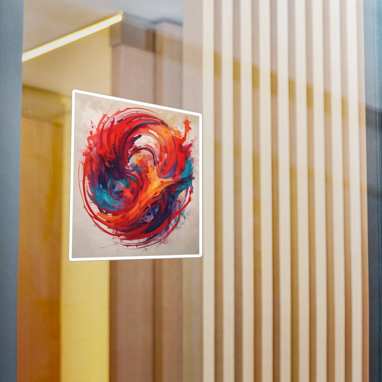 Abstract Swirl Painting Kiss-Cut Vinyl Decals