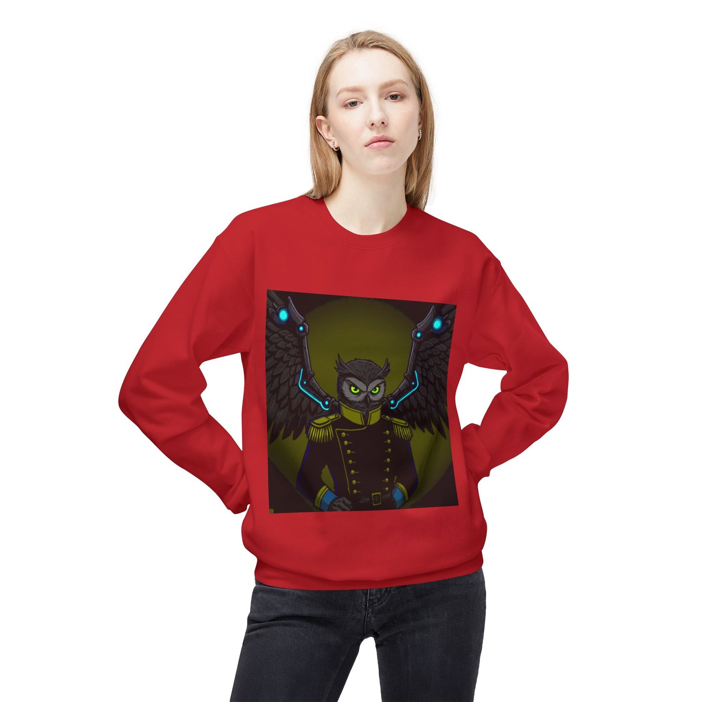 Agent Quacks Series Unisex Midweight Softstyle Fleece Crewneck Sweatshirt - General Onyx Design