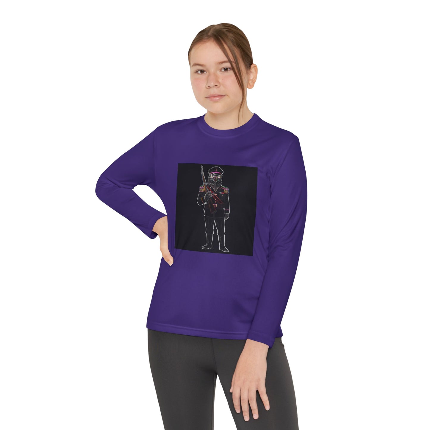 Agent Quacks Series Youth Long Sleeve Competitor Tee - General Talon Design