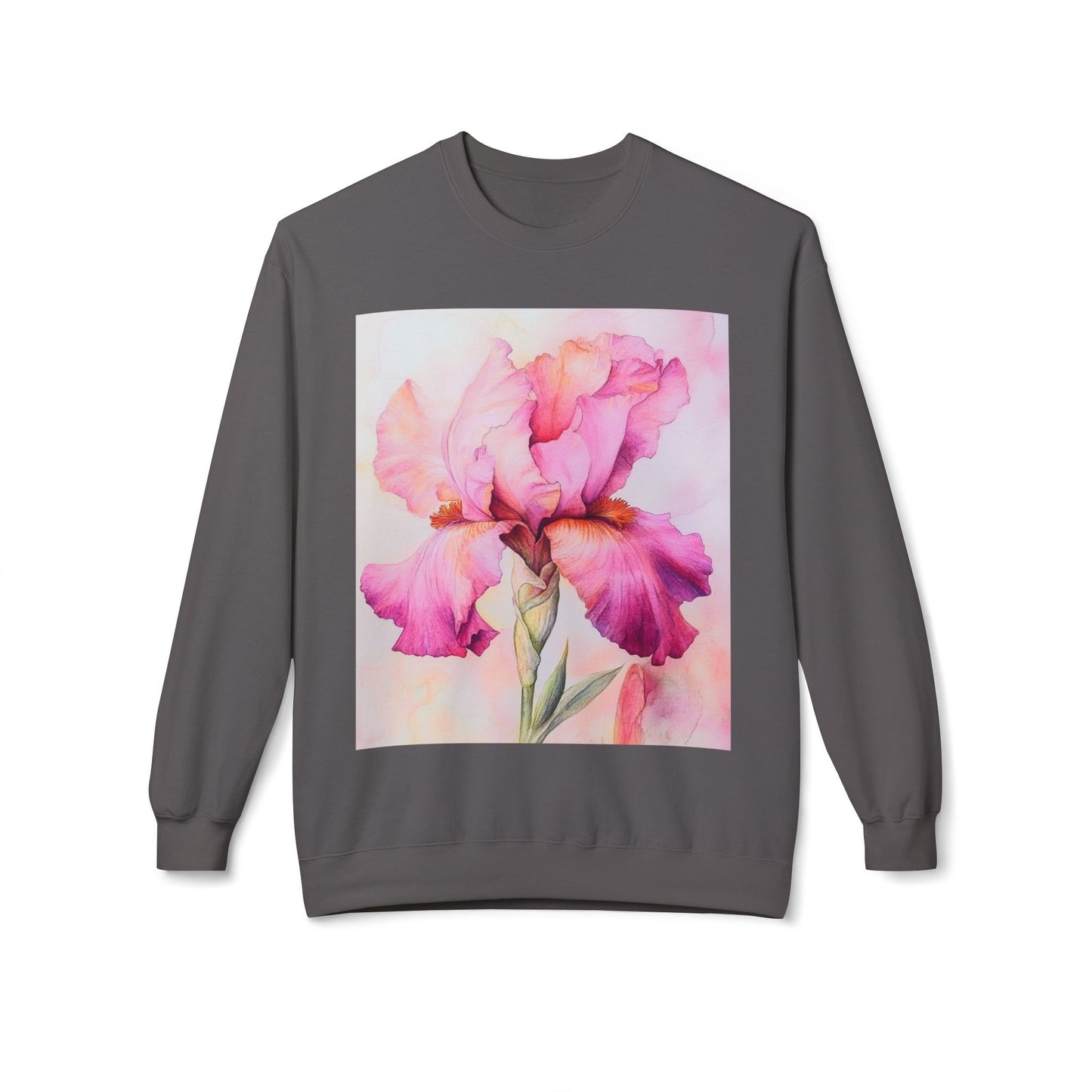 Floral Print Crewneck Sweatshirt, Cozy Sweatshirt, Spring Fashion, Gift for Her, Casual Outfit, Comfortable Fleece