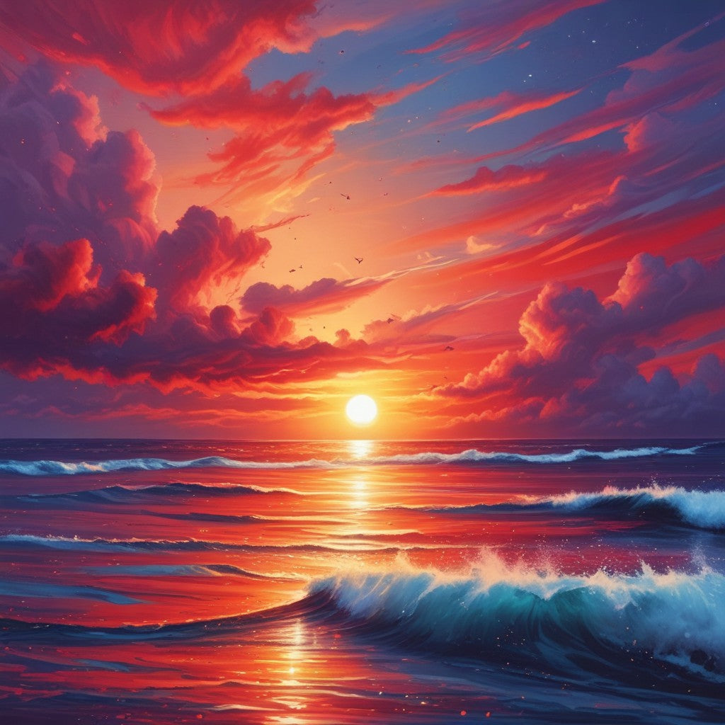 Sunrise of the ocean collection of 100