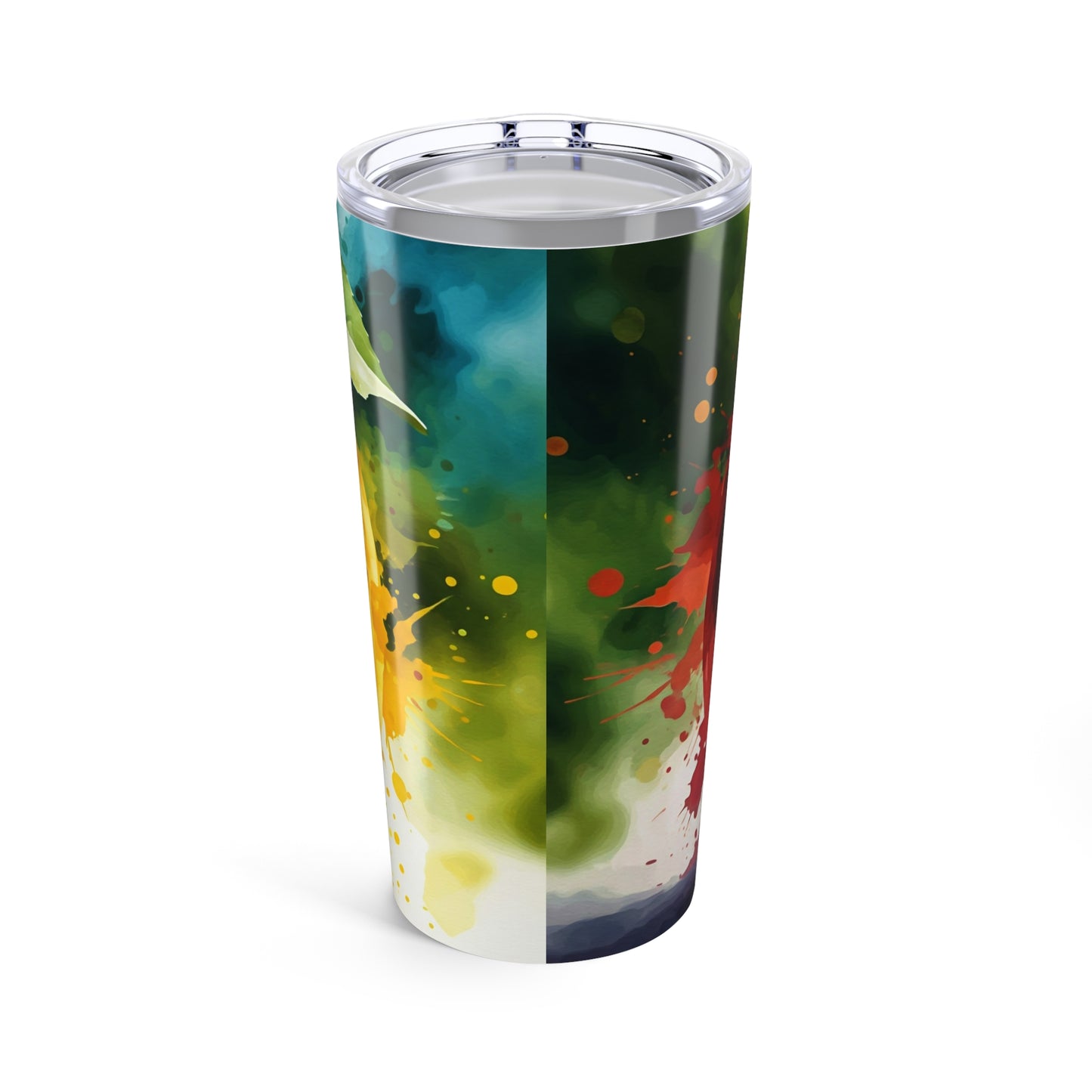 Vibrant Apple Tumbler - 20oz Insulated Cup for Coffee, Tea, Juice, Gift for Nature Lovers, Colorful Reusable Drinkware