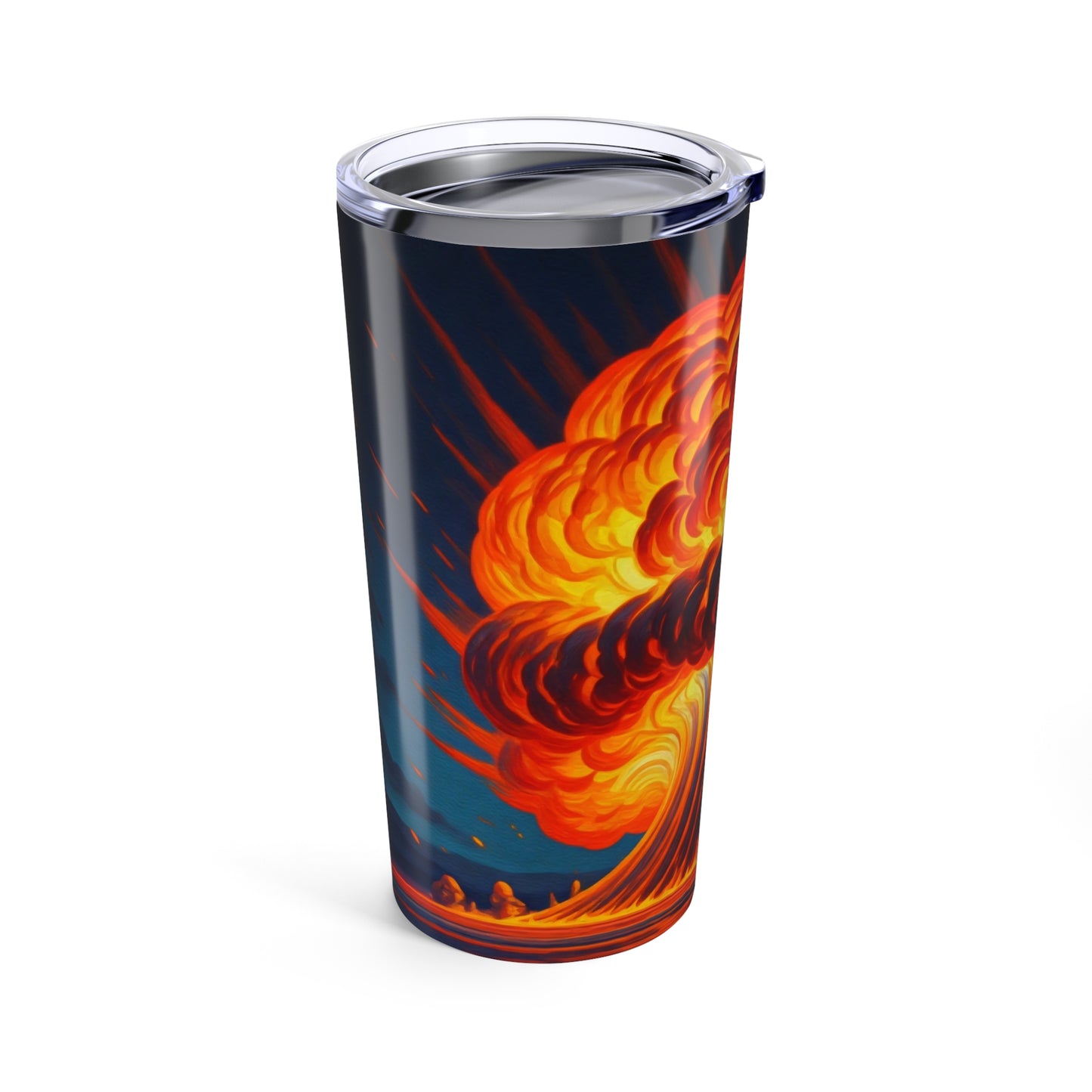 Bold Explosion Tumbler, 20oz Travel Mug, Vibrant Coffee Cup, Gift for Gamers, Unique Eco-Friendly Drinkware