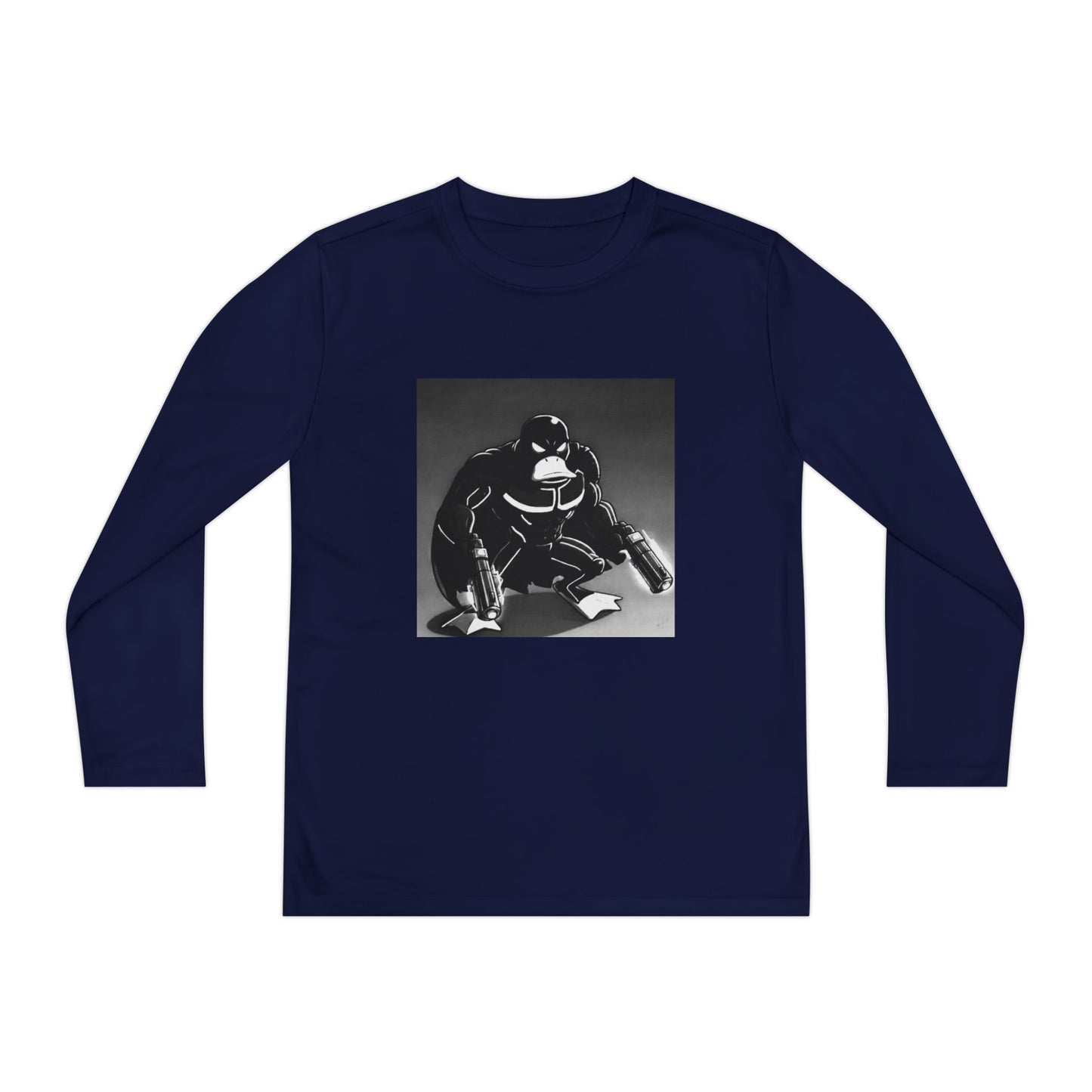 Agent Quacks Series Youth Long Sleeve Competitor Tee - Vigilante Quacks Design