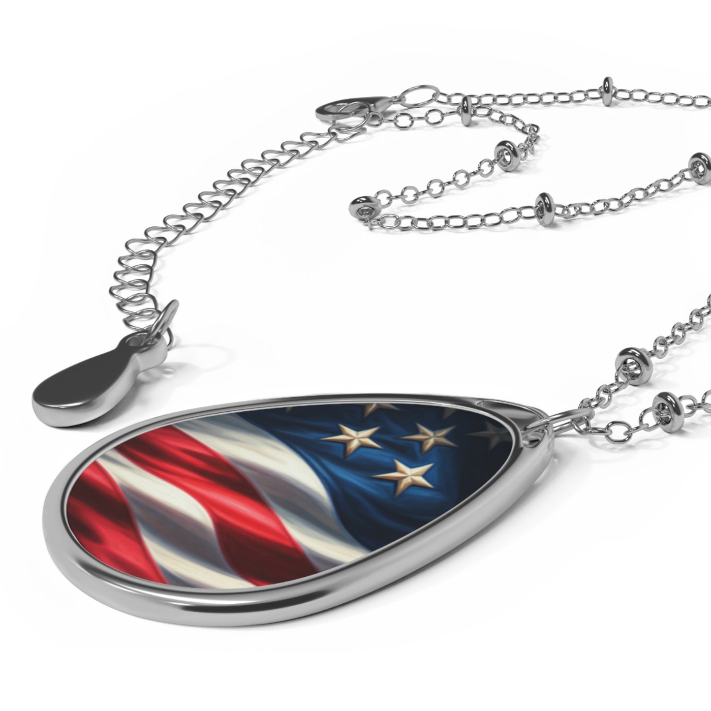 Patriotic Oval Necklace