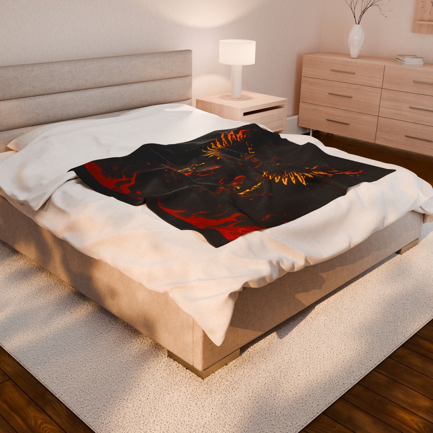 Halloween Agent Quacks Series Velveteen Plush Blanket - Fiery General Onyx Design