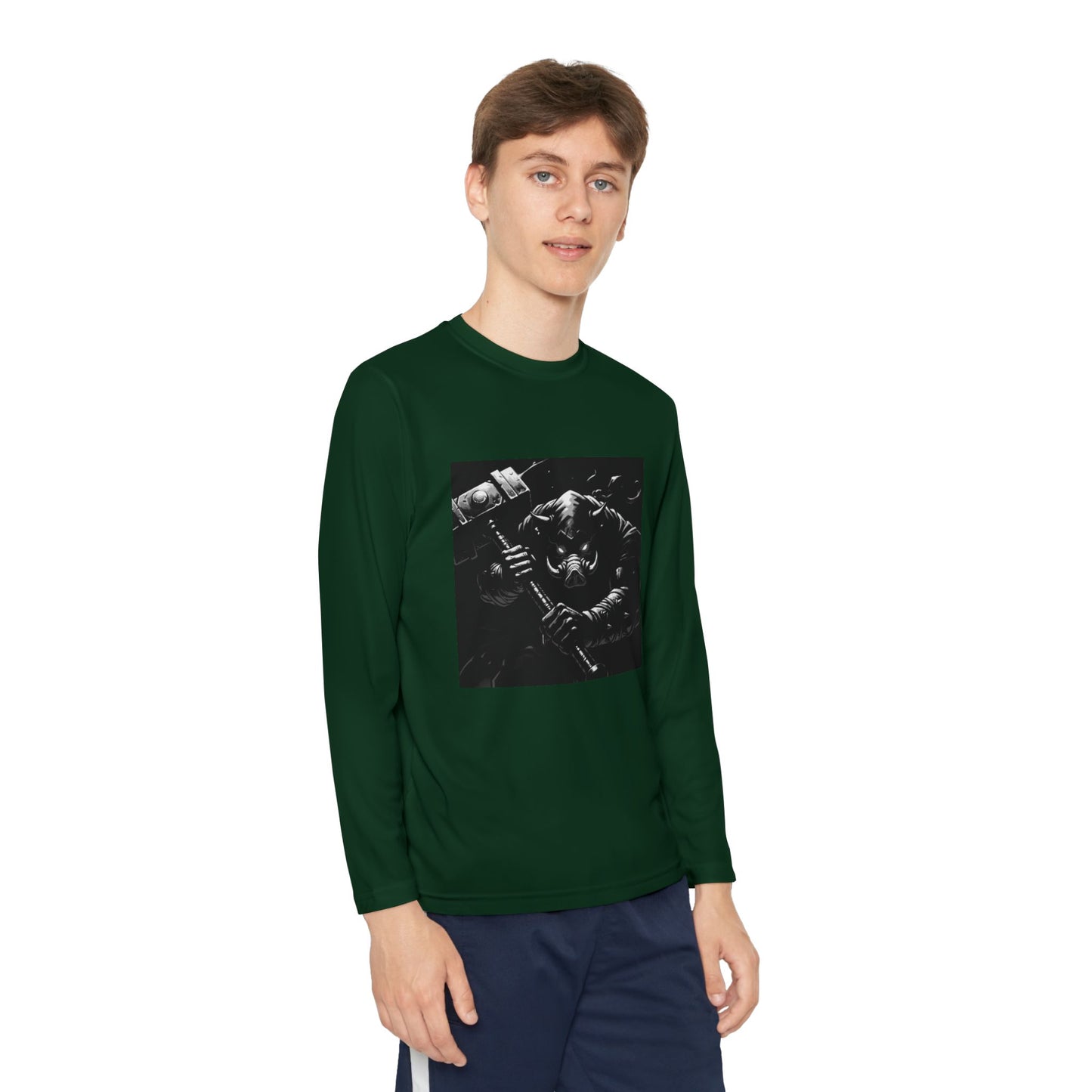 Agent Quacks Series Youth Long Sleeve Competitor Tee - Bloodtusk Design