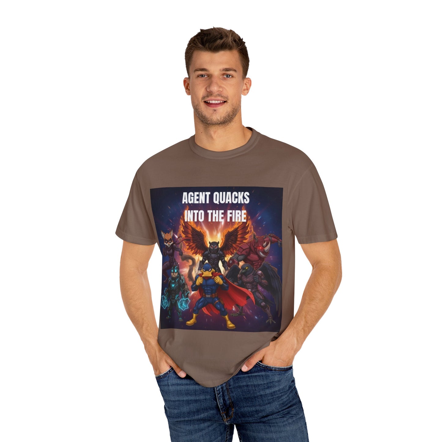 Agent Quacks – Into the Fire | Unisex Garment-Dyed T-Shirt