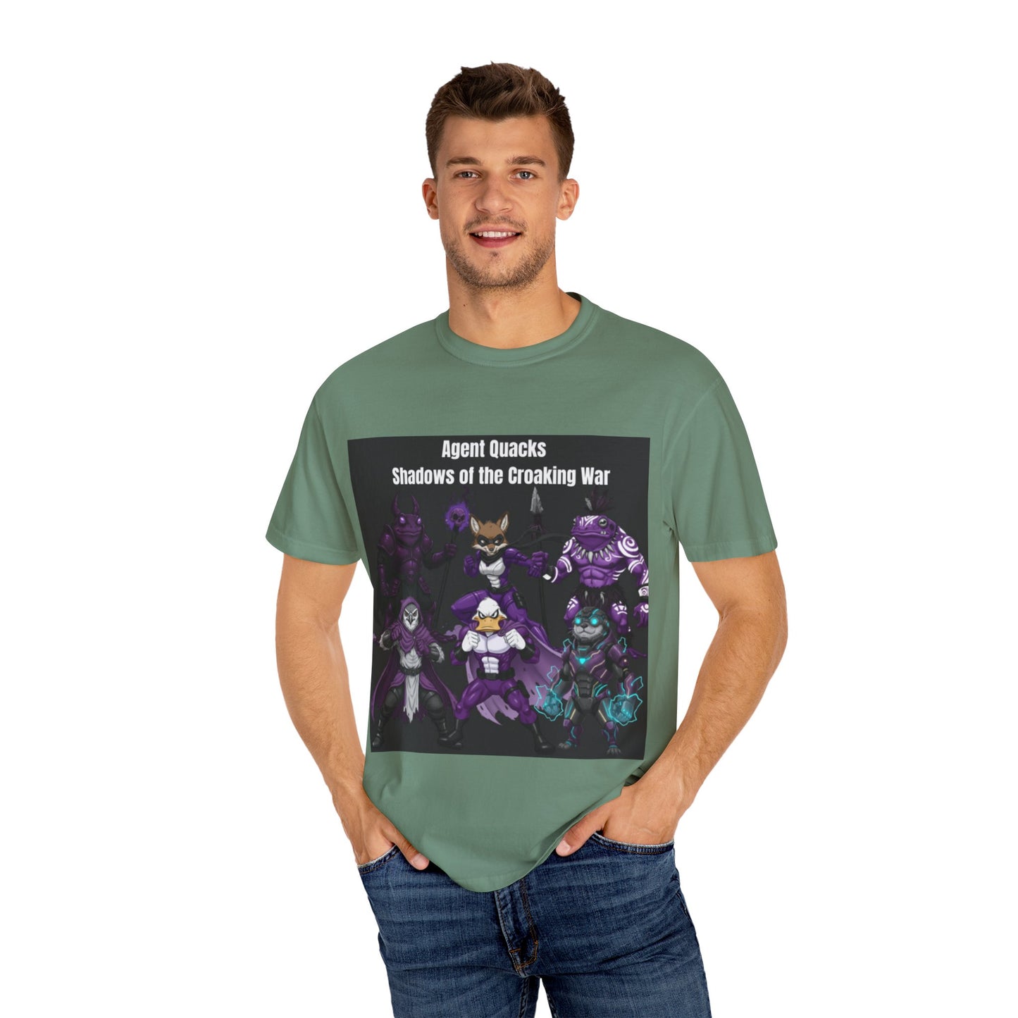 Agent Quacks – Shadows of the Croaking War | Unisex Garment-Dyed T-Shirt