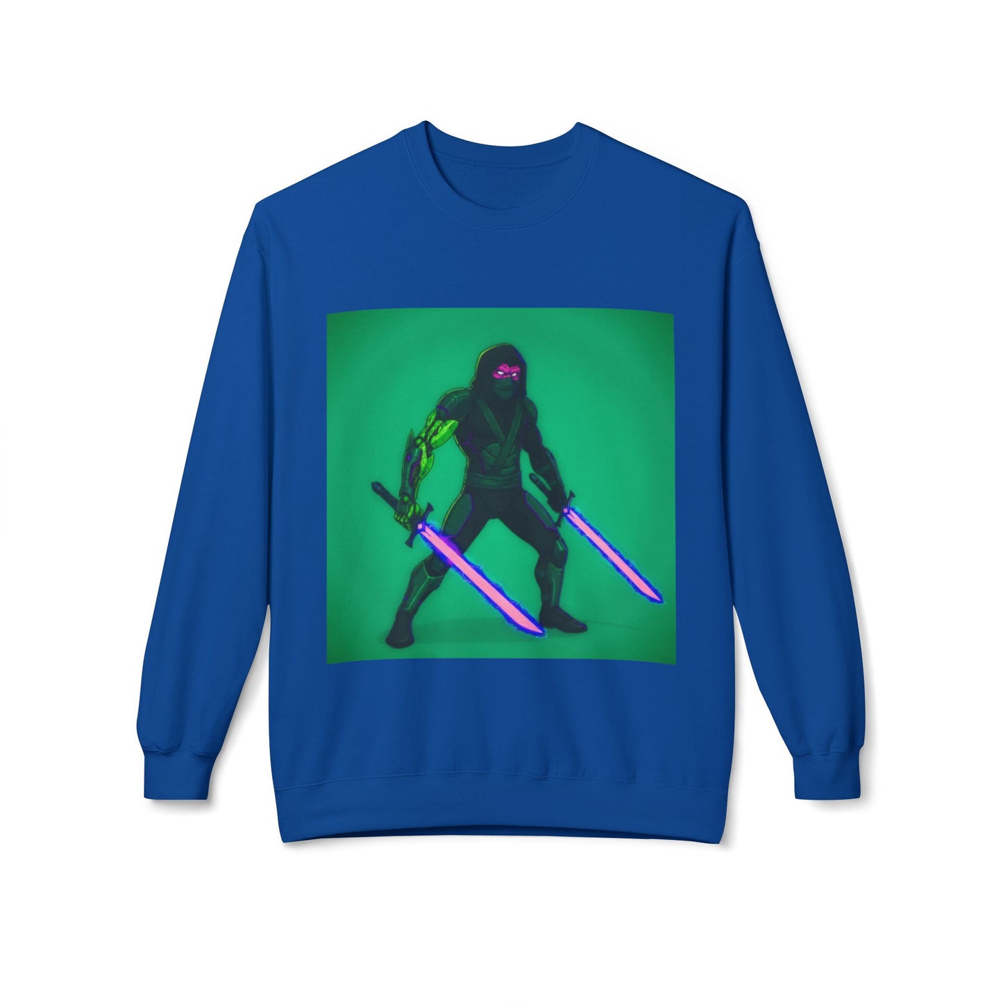 Agent Quacks Series Unisex Midweight Softstyle Fleece Crewneck Sweatshirt - Assassin Xavier Design