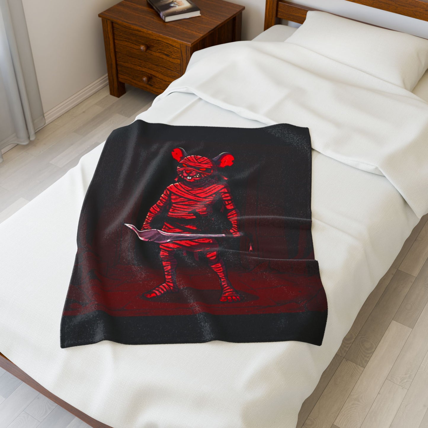 Halloween Agent Quacks Series Velveteen Plush Blanket - Mummy Dr Murn Design