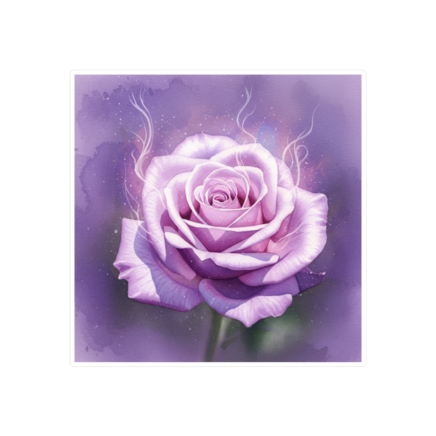 Purple Rose Kiss-Cut Vinyl Decals