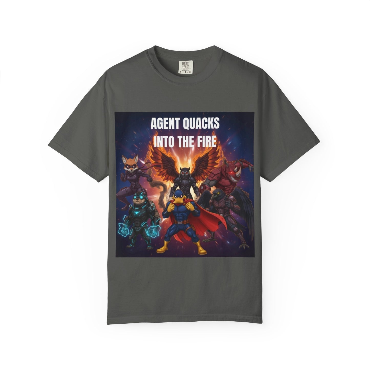 Agent Quacks – Into the Fire | Unisex Garment-Dyed T-Shirt