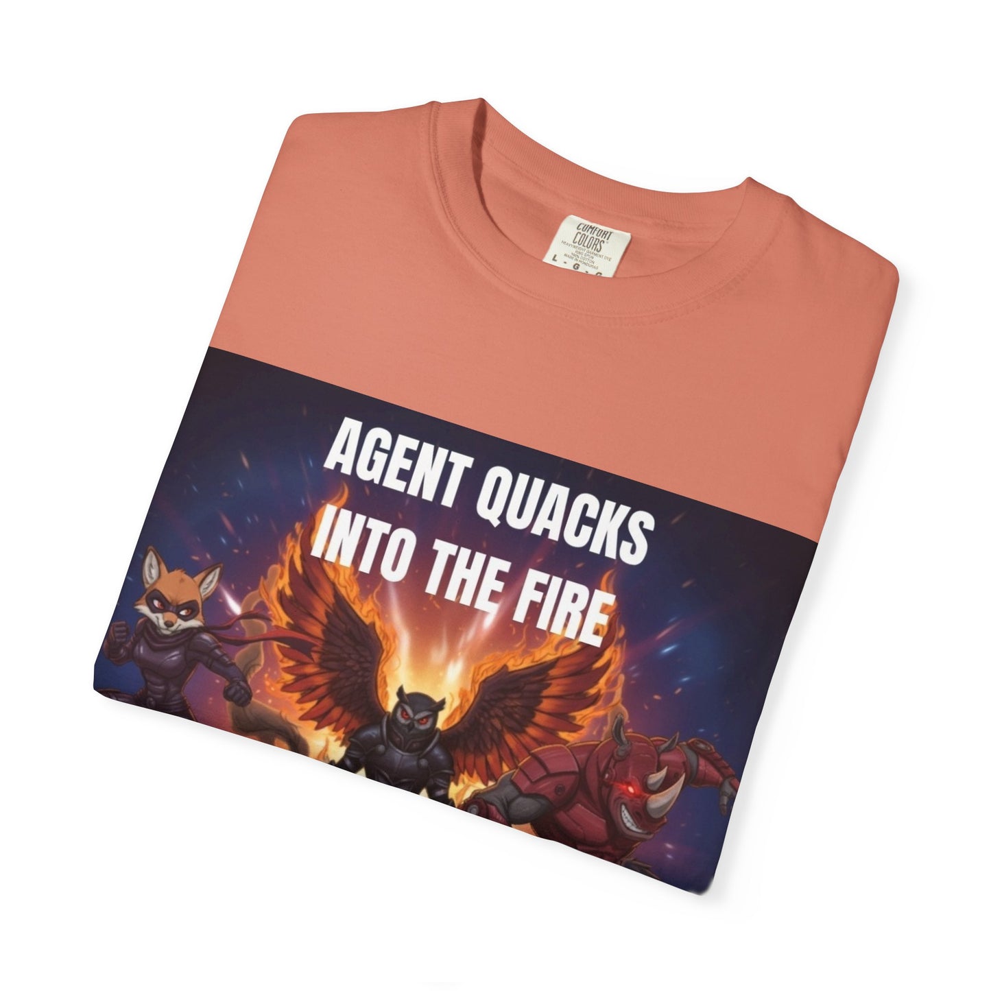 Agent Quacks – Into the Fire | Unisex Garment-Dyed T-Shirt