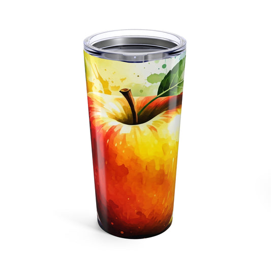 Vibrant Apple Tumbler - 20oz Insulated Cup for Coffee, Tea, Juice, Gift for Nature Lovers, Colorful Reusable Drinkware