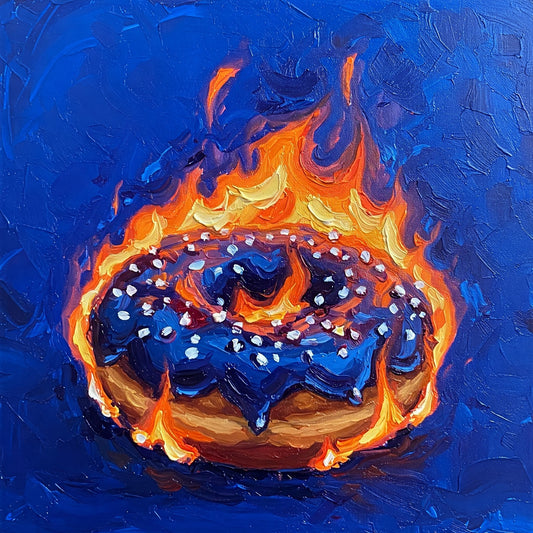 Donut on fire