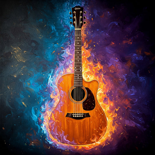 Flaming Guitar Collection of 98