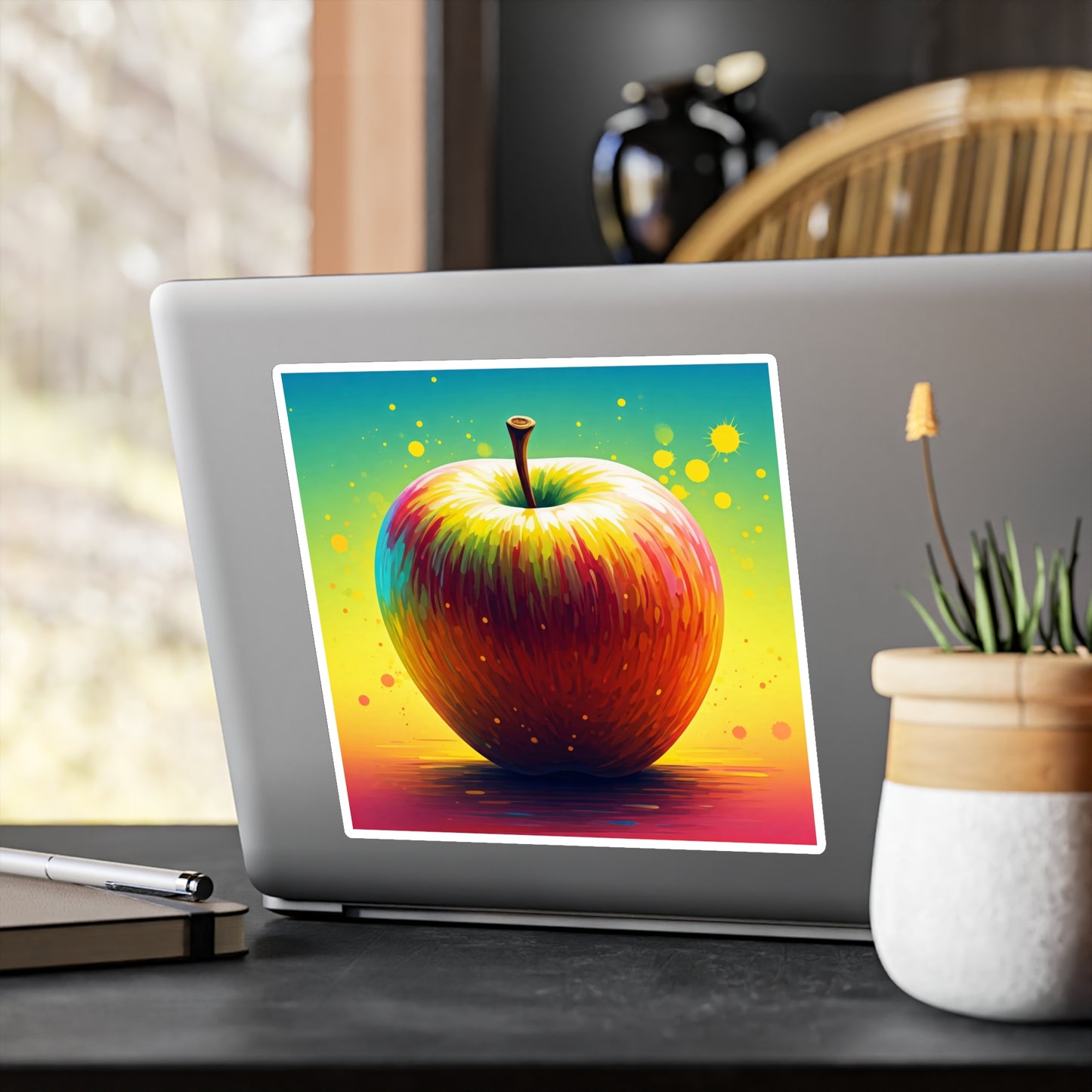 Vibrant Apple Kiss-Cut Vinyl Decals